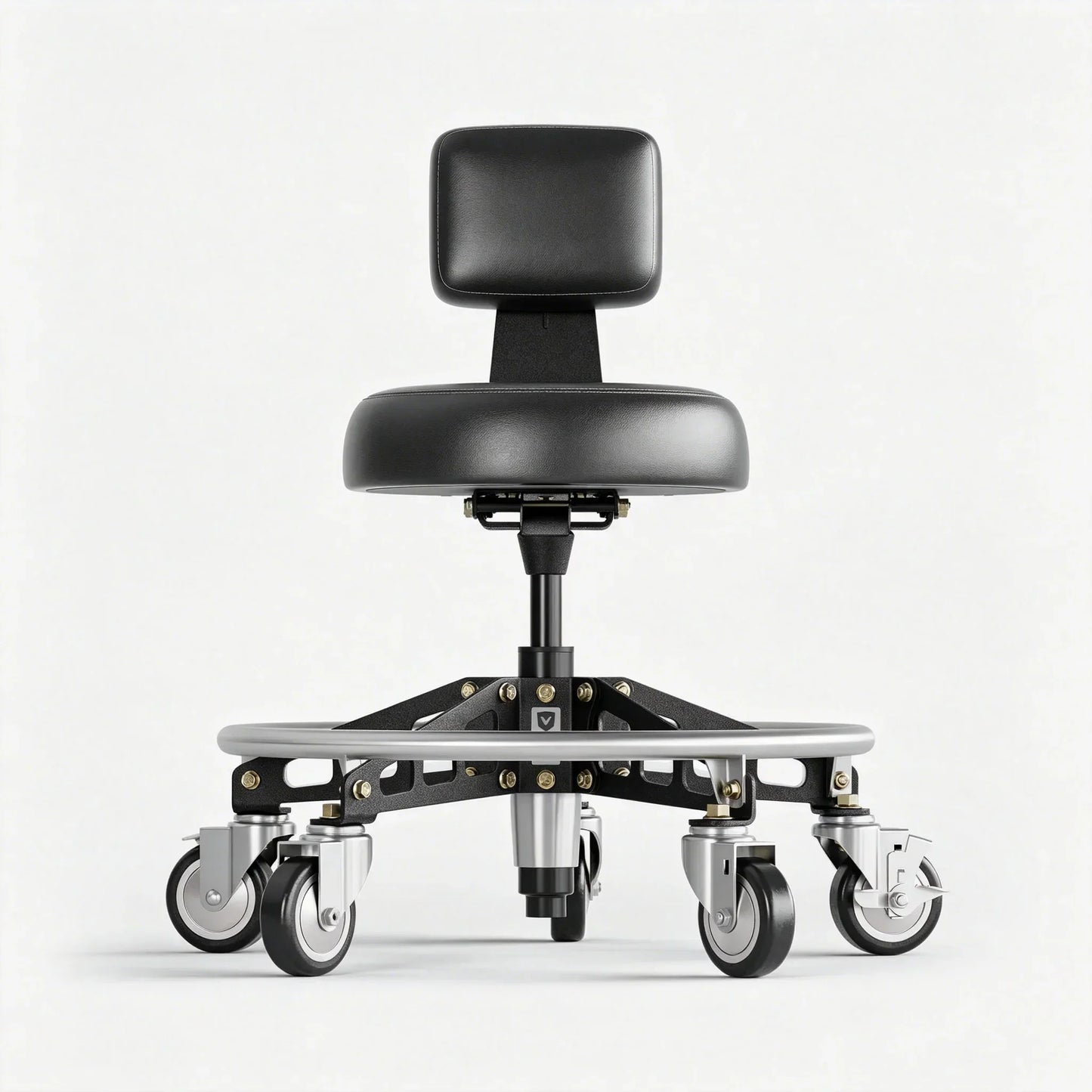Professional Adjustable Rolling Shop Stool Set | Low & High Height
