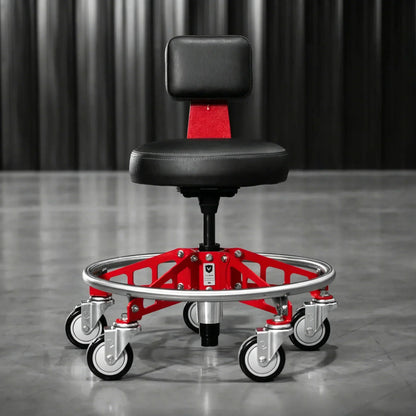 Professional Adjustable Rolling Shop Stool Set | Low & High Height