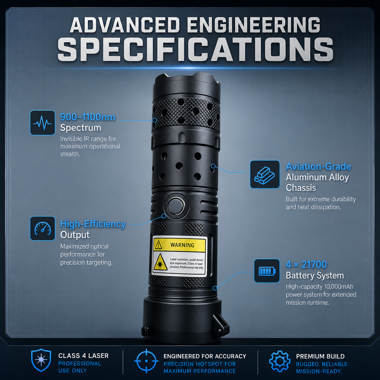 Havinoo™ | 120W 900–1100nm High-Power Infrared Light Device