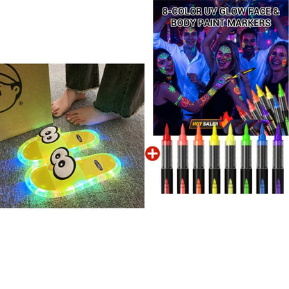 👣Cute slippers with cartoon motifs that glow👣