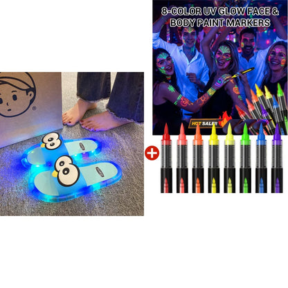 👣Cute slippers with cartoon motifs that glow👣